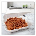 Food Trays, Containers, and Lids | Dart 80HT1R 7.5 in. x 8 in. x 2.2 in. Foam Hinged Lid Containers - White (200/Carton) image number 3