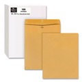 Envelopes & Mailers | Quality Park QUA37910 12 in. x 15.5 in. No. 110 28 lbs. Bond Weight Kraft Square Flap Clasp/Gummed Closure Clasp Envelope - Brown Kraft (100/Box) image number 1