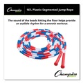 Breakroom Supplies | Champion Sports PR16 16 ft. Segmented Plastic Jump Rope - Red/Blue/White image number 3