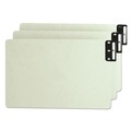 File Folders | Smead 63276 8.5 x 14 100 Percent Recycled End Tab Pressboard Guides with Metal Tabs - Green (1-Set) image number 1