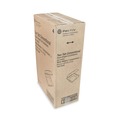Food Trays, Containers, and Lids | Pactiv Corp. YTD18801ECON 8.42 in. x 8.15 in. x 3 in. Dual Tab Lock Economy Vented Foam Hinged Lid Container - White (150/Carton) image number 3