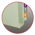 File Folders | Smead 37725 3 in. Expansion End Tab Pressboard Classification Folders with 2 SafeSHIELD Coated Fasteners - Legal Size/Gray-Green (25/Box) image number 3
