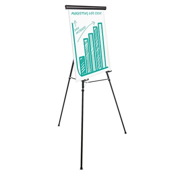 Universal UNV43034 69 in. Maximum Height Heavy Duty Presentation Easel - Metal, Black