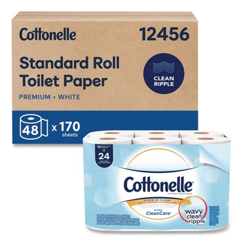 Cottonelle 12456 Septic Safe Clean Care Bathroom Tissue - White (48-Rolls/Carton)