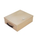 Retail Store Supplies | CONTROLTEK 500134 14.38 in. x 11 in. x 4.13 in. 1-Compartment Jumbo Locking Cash Box - Sand image number 1