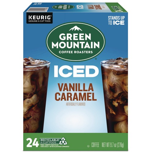 Coffee | Green Mountain Coffee 5000359623 Brew Over Ice Coffee K-Cups - Vanilla Caramel (24/Box) image number 0