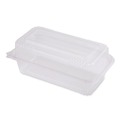 Food Trays, Containers, and Lids | World Centric KL-CS-95N 4.9 in. x 9 in. x 3.5 in. 23 oz. PLA Plastic Hinged Clamshells - Clear (200/Carton) image number 0
