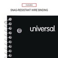 Notebooks & Pads | Universal UNV66414 9.5 in. x 6 in. 3-Subject Medium/College Rule Wirebound Notebook - Assorted Cover Colors (4/Pack) image number 5