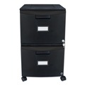 Office Filing Cabinets & Shelves | Storex 61312B01C 14.75 in. x 18.25 in. x 26 in. 2 Legal/Letter-Size File Drawers Mobile Filing Cabinet - Black image number 0