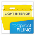 File Folders | Pendaflex 04152 1/5 YEL 1/5-Cut Tabs Letter Size Colored Reinforced Hanging Folders - Yellow (25/Box) image number 6