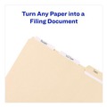 Dividers & Tabs | Avery 74776 3 in. x 1.5 in. 1/3-Cut Ultra Tabs Wide and Slim Repositionable Tabs - White (24/Pack) image number 1