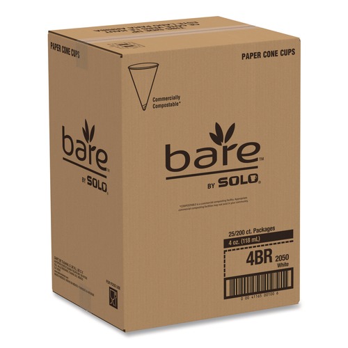  | SOLO 4BR-2050 ProPlanet Seal 4 oz. Cone Cold Water Paper Cups image number 0