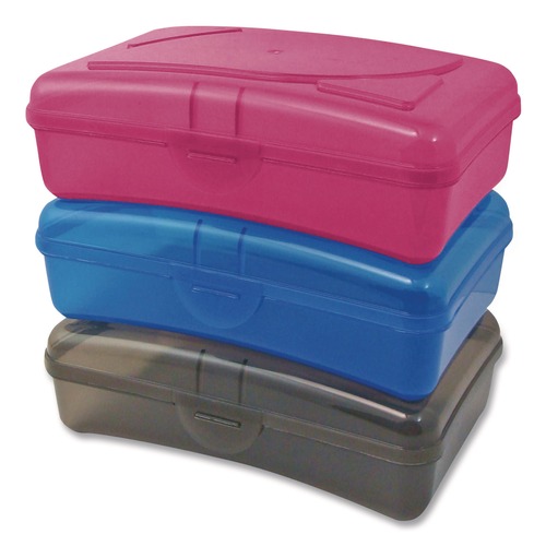 Arts & Crafts Supplies | Cra-Z-Art 114116 Plastic School Box, 1 Compartment, 8 x 5.13 x 2.13, Randomly Assorted Colors image number 0
