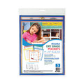 Sheet Protectors | C-Line 40630 9 x 12 Reusable Dry Erase Pockets - Assorted Primary Colors (5/Pack) image number 2