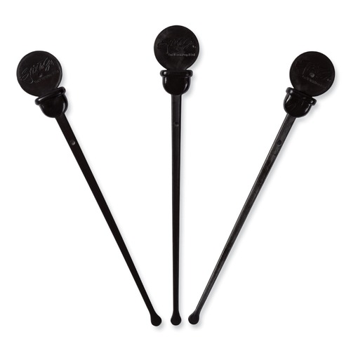 Cutlery | AmerCareRoyal STIRSTIX-BK 4.75 in. Beverage Plugs - Black (2000/Carton) image number 0