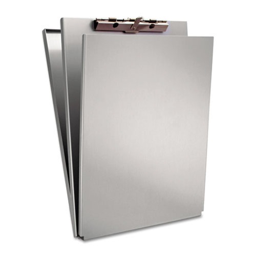 Clipboards | Saunders 10017 0.5 in. Clip Capacity Holds 8.5 in. x 11 in. Sheets A-Holder Aluminum Form Holder - Silver image number 0