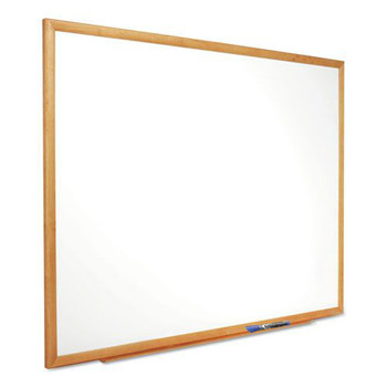 WHITE BOARDS | Quartet S573 36 in. x 24 in. Oak Finished Fiberboard (MDF) Frame Classic Series Total Erase Dry Erase Boards - White Surface