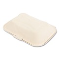 Food Trays, Containers, and Lids | Boardwalk BWKHINGE96NPFA 6 in. x 3 in. x 9 in. Bagasse PFAS-Free Hinged Lid Food Containers - Tan (250/Carton) image number 2