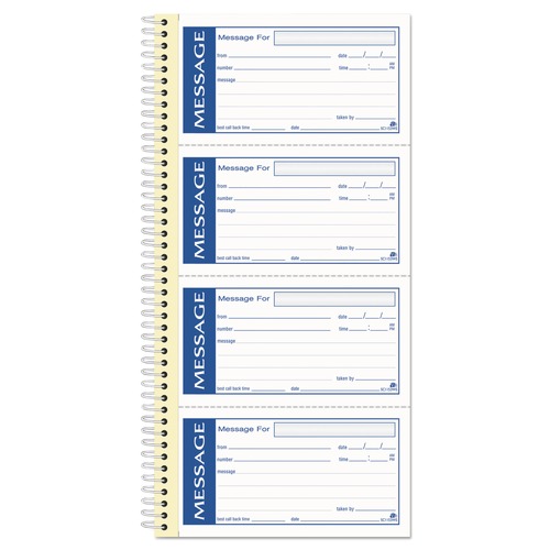Just Launched | Adams SC1153WS Write 'n Stick 4.75 x 2.75 Two-Part Carbonless Phone Message Book, 200 Forms Total image number 0