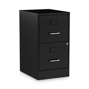 Alera 2806262 14 in. x 18 in. x 24.1 in. Soho 2-Drawer Vertical Letter File Cabinet - Black