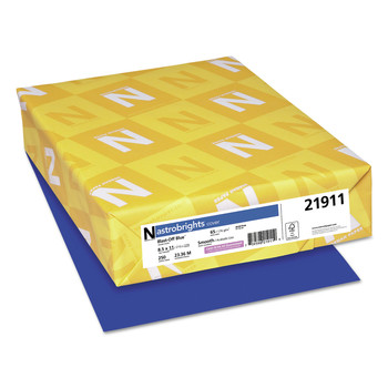 COVER AND CARDSTOCK | Astrobrights 21911 8.5 in. x 11 in. 65 lb Cover Weight Color Cardstock - Blast-Off Blue (250/Pack)