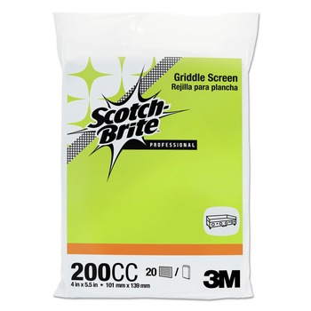  | Scotch-Brite PROFESSIONAL 200CC 4 x 5.5 Griddle Screen - Gray (200/Carton)