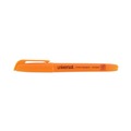 Highlighters | Universal UNV08853 Chisel Tip Fluorescent Orange Ink Orange Barrel Pocket Highlighters (1 Dozen) image number 1