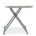 Office Desks & Workstations | Alera 65604 25.6 in. x 17.7 in. x 19 in. to 28 in. Rectangular Height-Adjustable Personal Folding Table - White Top/Dark Gray Legs image number 4