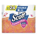 Toilet Paper | Scott 47618 ComfortPlus 1-Ply Septic Safe Toilet Paper Double Roll Bath Tissue - White (48/Carton) image number 5