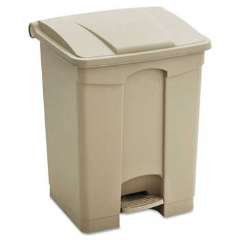 Safco 9923TN 23 Gallon Large Capacity Plastic Step-On Receptacle - Tan