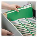 File Folders | Smead 12140 0.75 in. Expansion Top Tab Colored 2-Fastener Folders - Letter Size/Green Exterior (50/Box) image number 3