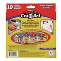 Washable Markers | Cra-Z-Art 1000224 Super Washable Broad Bullet Tip Markers - Assorted Colors (10/Set) image number 1