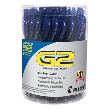 Pilot 84066 Premium G2 0.7 mm Retractable Gel Pen - Fine, Blue (36/Pack)