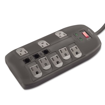 Innovera IVR71656 8 AC Outlets 6 ft. Cord 2160 Joules Surge Protector - Black