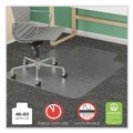 Office Chair Mats | Deflecto CM14432F SuperMat 46 in. x 60 in. Wide Lipped Frequent Use Chair Mat for Medium Pile Carpet - Clear image number 3