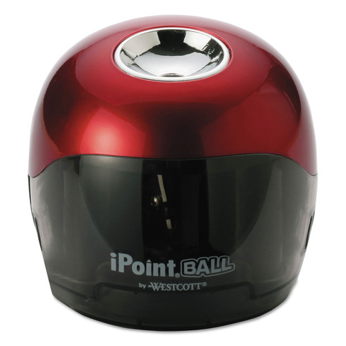 Pencil Sharpeners | Westcott 15570 3 in. x 3.25 in. iPoint Ball Battery-Powered Sharpener - Red/Black image number 0