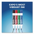 Washable Markers | EXPO 82003A Low-Odor Bullet Tip Dry-Erase Marker - Medium/Blue (1-Dozen) image number 5