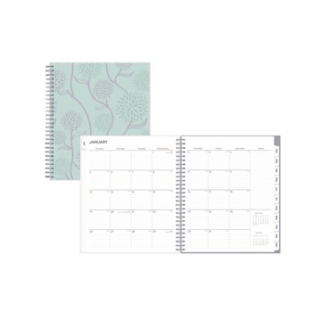 Blue Sky BLS101605 10 in. x 8 in. 12-Month (Jan to Dec): 2026 Rue Du Flore Monthly Planner - Floral Artwork, Jade/Lavender Cover