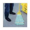 Mops | Boardwalk BWK1200XLCT Ecomop Looped-End Recycled Fibers Mop Head - Extra Large, Green (12/Carton) image number 8