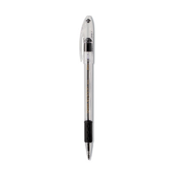 OFFICE AND OFFICE SUPPLIES | Pentel BK91-A Stick Medium 1 mm R.S.V.P. Ballpoint Pen - Black Ink, Clear/Black Barrel (1-Dozen)