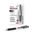 Pens | Pentel K437-A 0.7 mm WOW Medium Retractable Gel Pen - Black Ink/Clear/Black Barrel (1-Dozen) image number 3