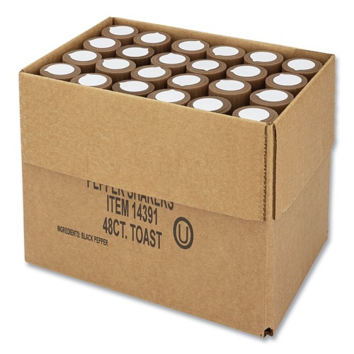 Food Service | Office Snax OFX14391 4 oz. Pepper Shakers (48/Carton) image number 0