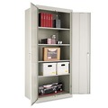 Office Filing Cabinets & Shelves | Alera CM7824LG 36 in. x 24 in. x 78 in. Assembled High Storage Cabinet with Adjustable Shelves - Light Gray image number 1