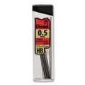 Pencils | Pentel C257BPHB6 0.5 mm/0.7 mm Super Hi-Polymer HB Lead Refill Value Pack - Black (6/Pack) image number 1