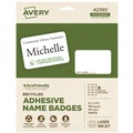 Labels | Avery 42395 EcoFriendly 3.38 in. x 2.33 in. Adhesive Name Badge Labels - White (160/Pack) image number 0