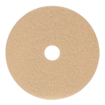 Boardwalk BWK4019ULT 19 in. Diameter Burnishing Floor Pads - Tan (5/Carton)