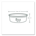 Food Trays, Containers, and Lids | Vegware CF-DC-08 4.6 in. x 1.5 in. 8 oz. Compostable Plastic Round Deli Pots - Clear (500/Carton) image number 3