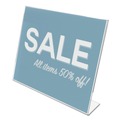 Office Presentation Supplies | Deflecto 66701 Classic Image 11 in. x 8.5 in. Insert Landscaped Slanted Sign Holder - Clear image number 4
