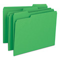 File Folders | Smead 12143 0.75 in. Expansion 1/3-Cut Tabs Colored File Folders - Letter Size/Green (100/Box) image number 1