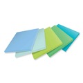 Sticky Notes & Post it | Post-it Notes Super Sticky 654R-5SST 3 in. x 3 in. 100 Percent Recycled Paper Super Sticky Notes - Oasis (5-Pads/Pack) image number 2